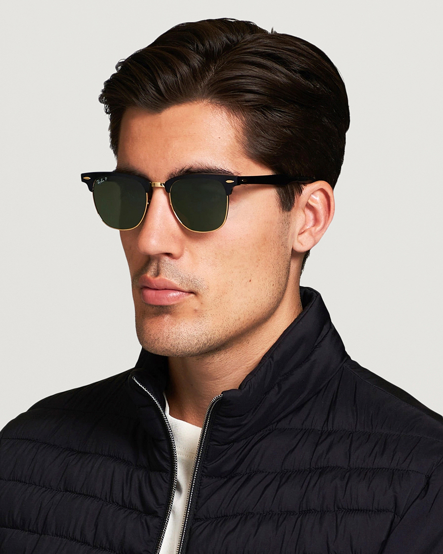 Homme | Lunettes De Soleil | Ray-Ban | 0RB3507 Clubmaster Sunglasses Black Arista/Polar Green