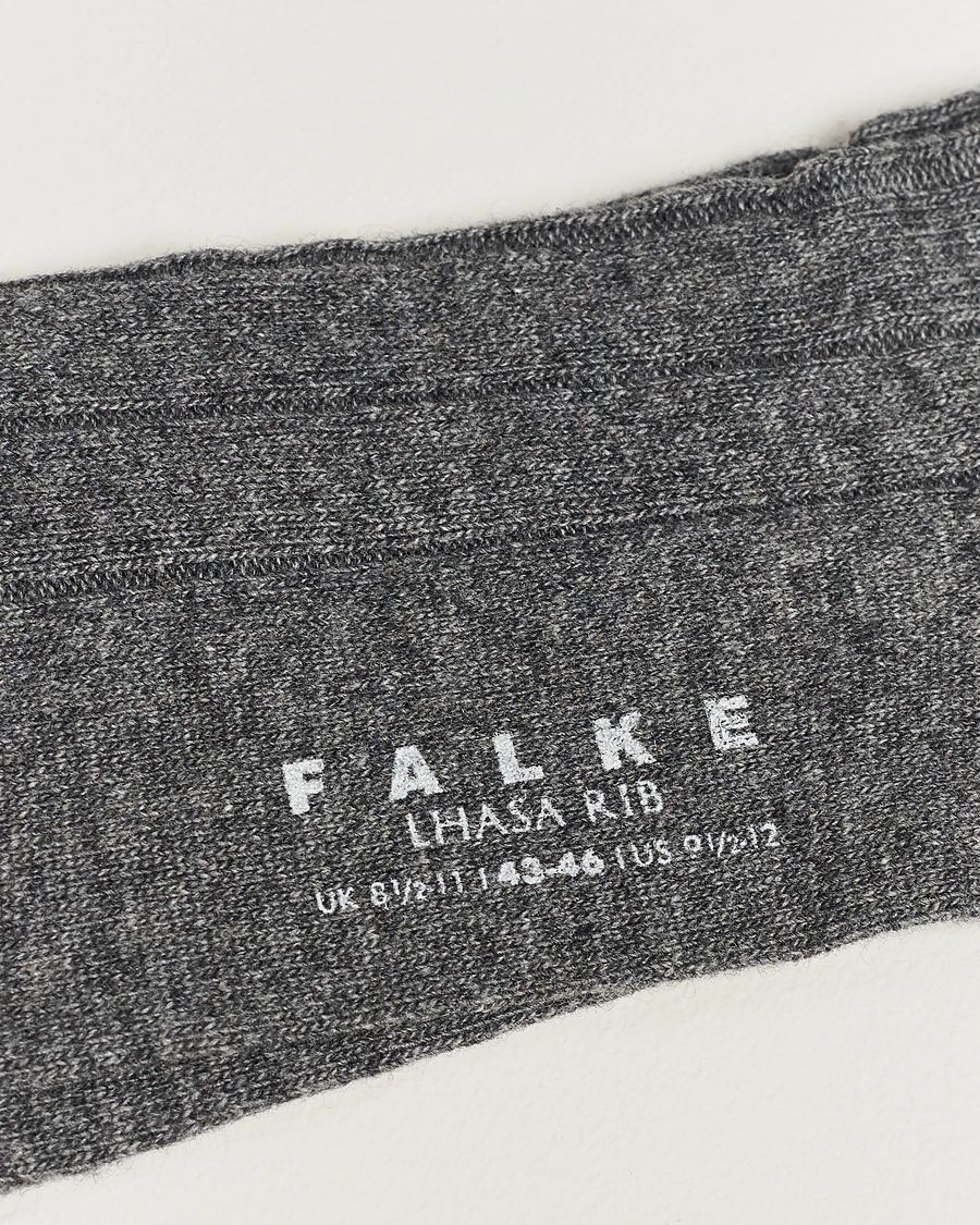 Homme | Chaussettes En Laine Mérinos | Falke | Lhasa Cashmere Socks Light Grey