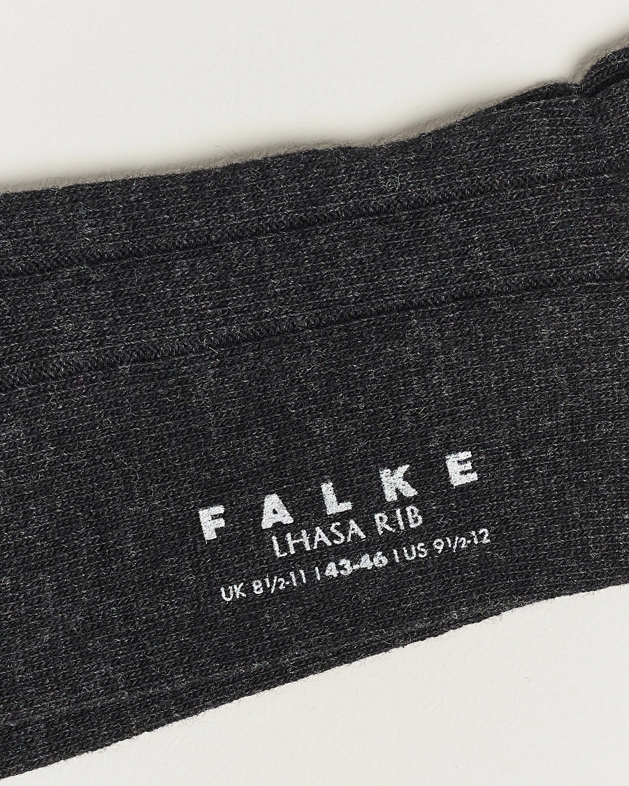 Men | Socks merino wool | Falke | Lhasa Cashmere Socks Antracite Grey