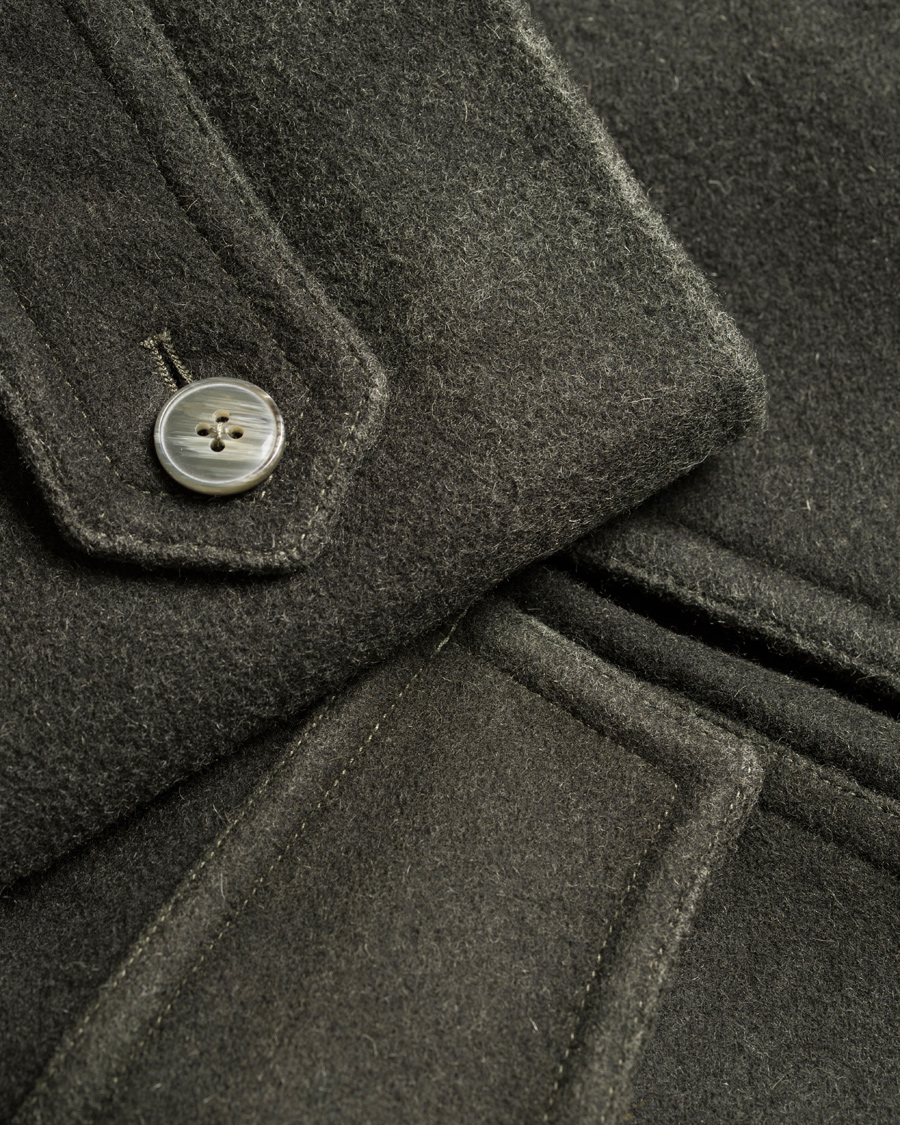 Homme | Manteaux Et Vestes | L.B.M. 1911 | Wool Double Breasted Coat Dark Loden Green