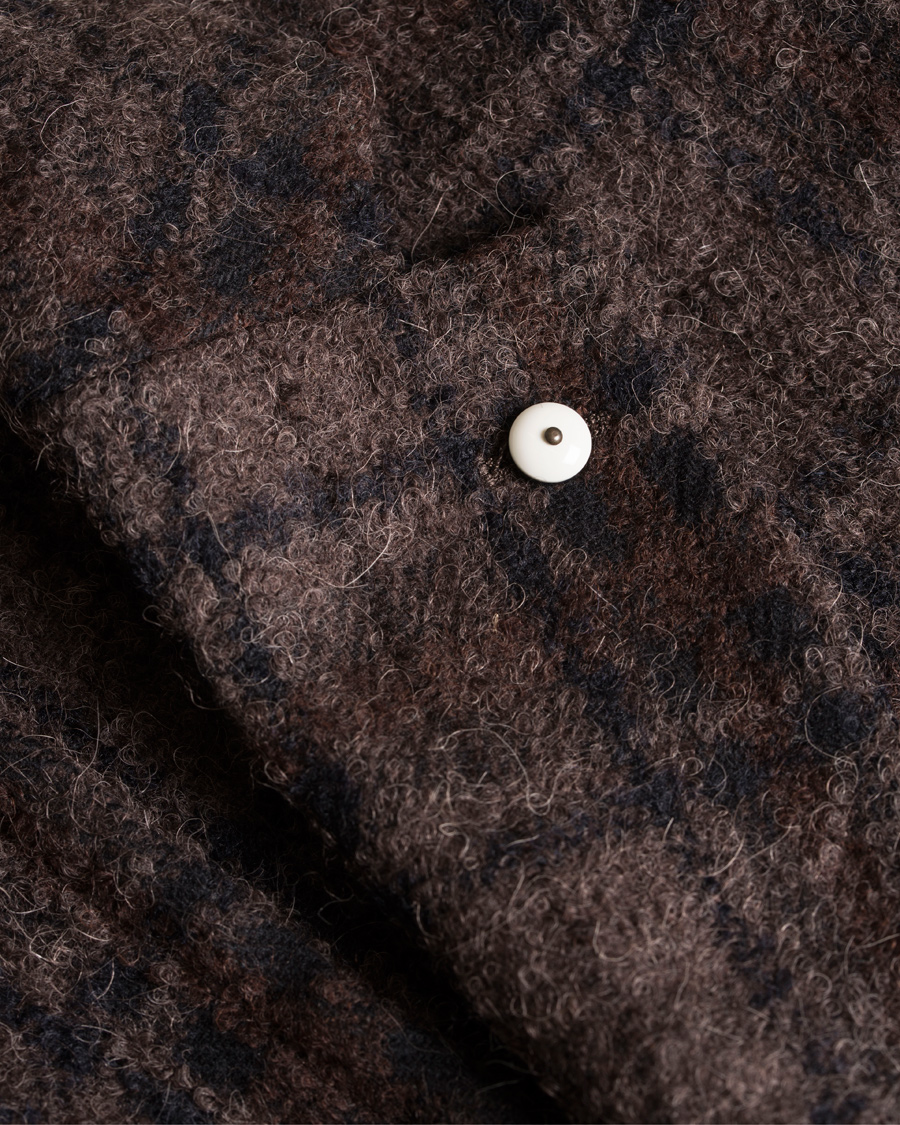 Homme | Blazers | L.B.M. 1911 | Jack Regular Wool Bouclé Check Blazer Dark Brown