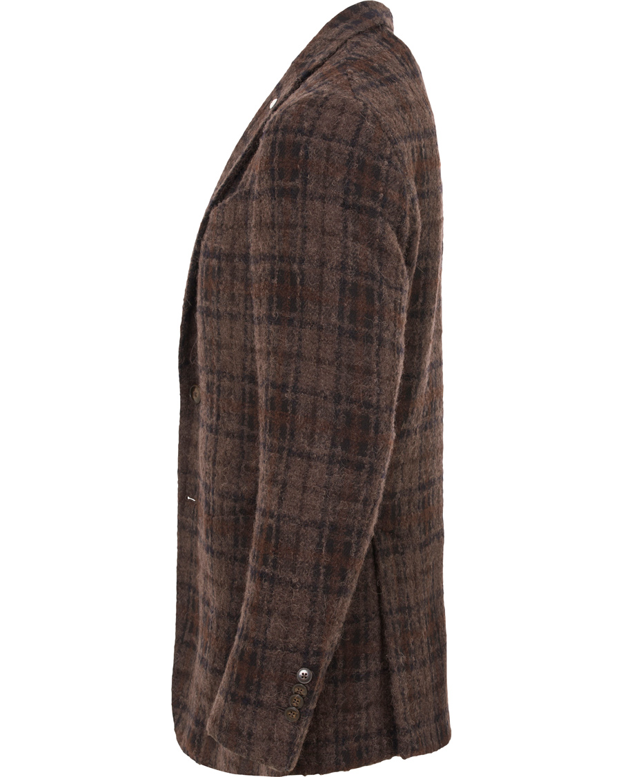 Homme | Blazers | L.B.M. 1911 | Jack Regular Wool Bouclé Check Blazer Dark Brown