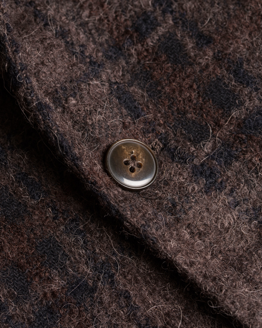 Homme | Blazers | L.B.M. 1911 | Jack Regular Wool Bouclé Check Blazer Dark Brown