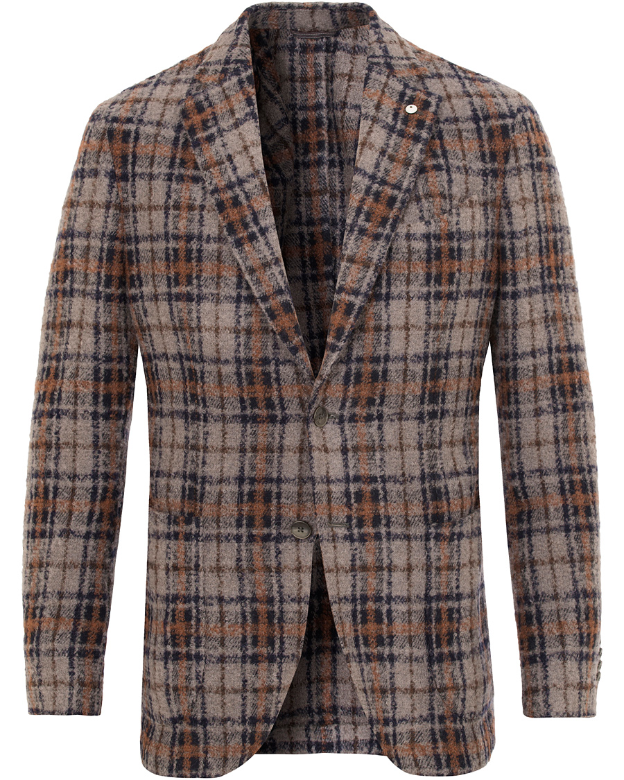 Homme | Blazers | L.B.M. 1911 | Jack Regular Wool Bouclé Check Blazer Grey
