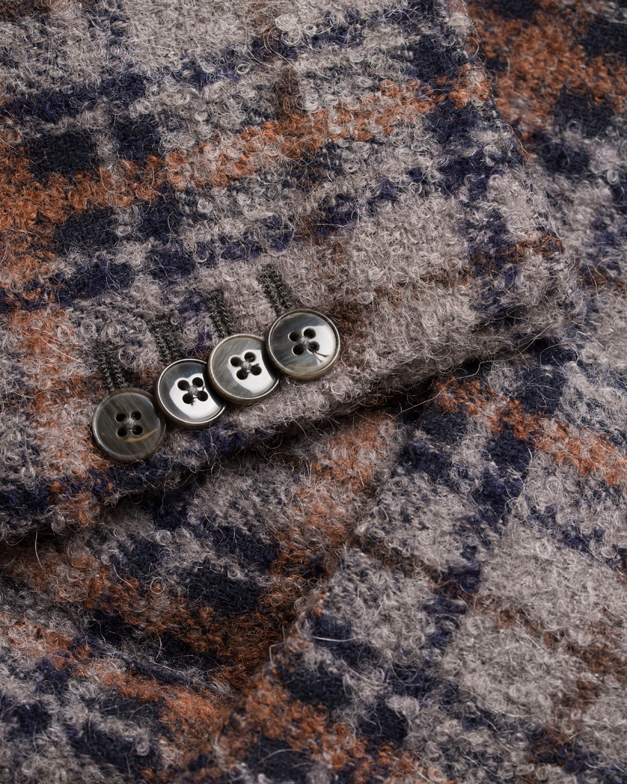Homme | Blazers | L.B.M. 1911 | Jack Regular Wool Bouclé Check Blazer Grey
