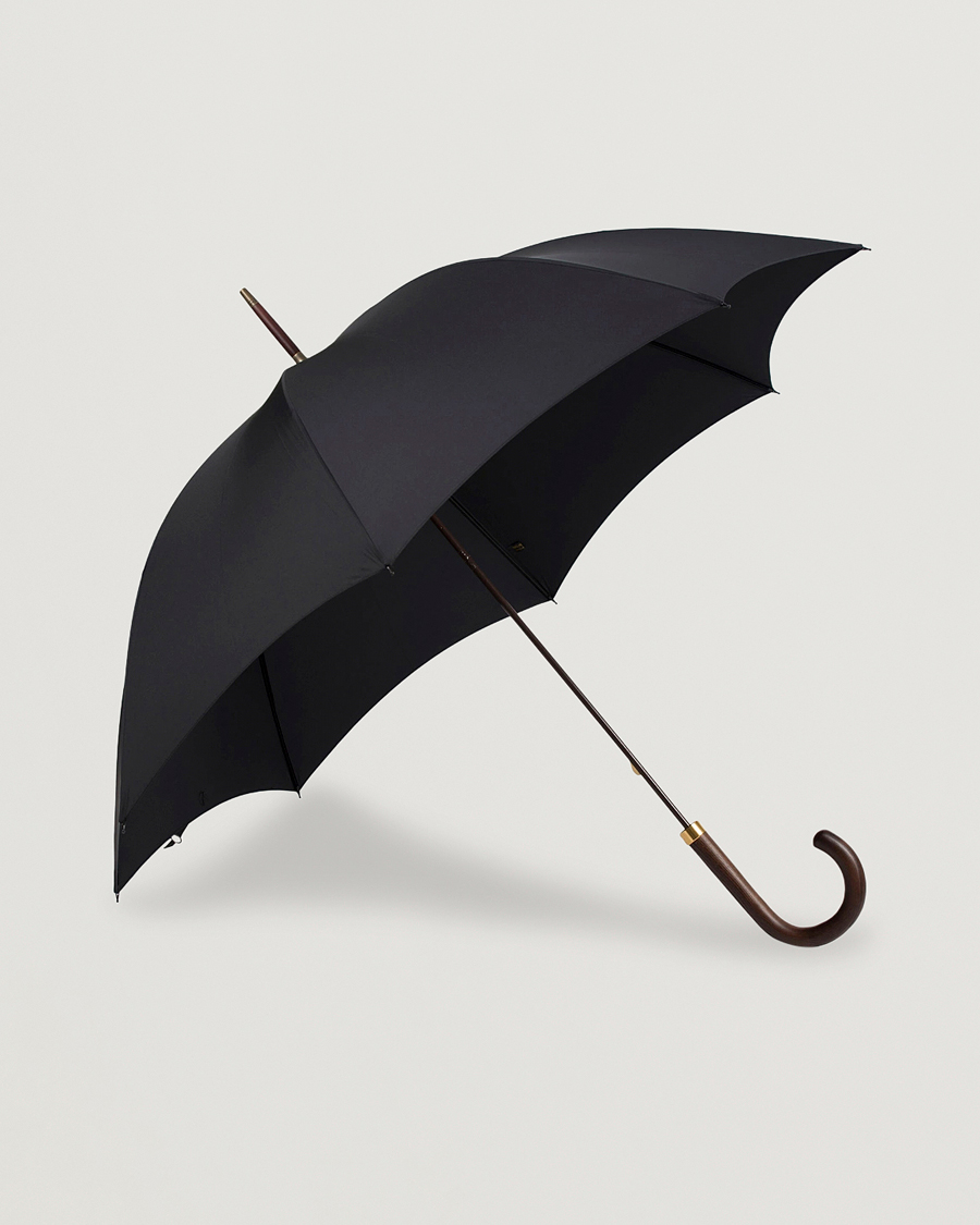 Homme | Parapluies | Fox Umbrellas | Polished Hardwood Umbrella Black