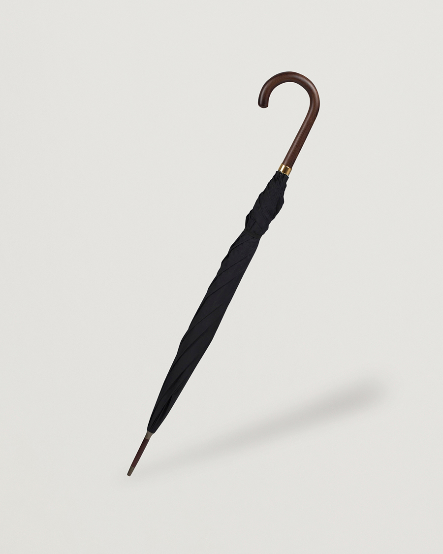 Homme | Parapluies | Fox Umbrellas | Polished Hardwood Umbrella Black
