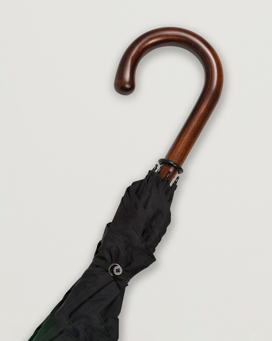 Homme | Accessoires | Fox Umbrellas | Polished Cherrywood Solid Umbrella Black