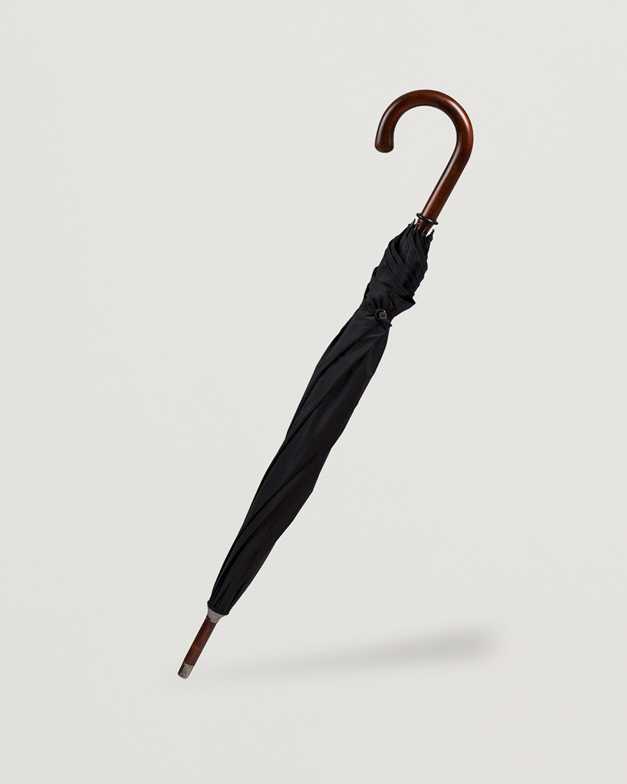 Homme | Parapluies | Fox Umbrellas | Polished Cherrywood Solid Umbrella Black