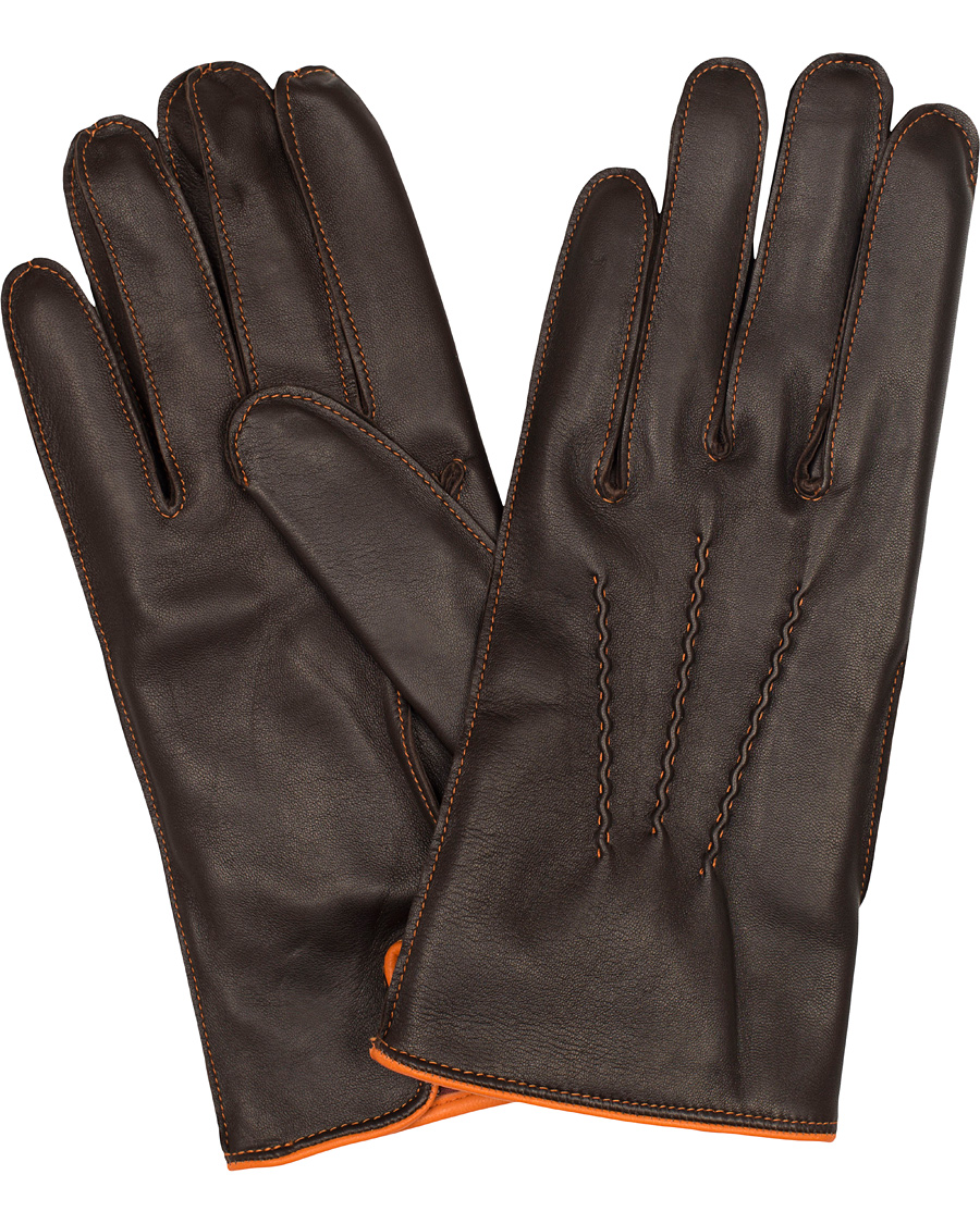 Homme | Dents The Heritage Collection Alnwick Hairsheep Glove Brown/Tangerine | Dents | The Heritage Collection Alnwick Hairsheep Glove Brown/Tangerine