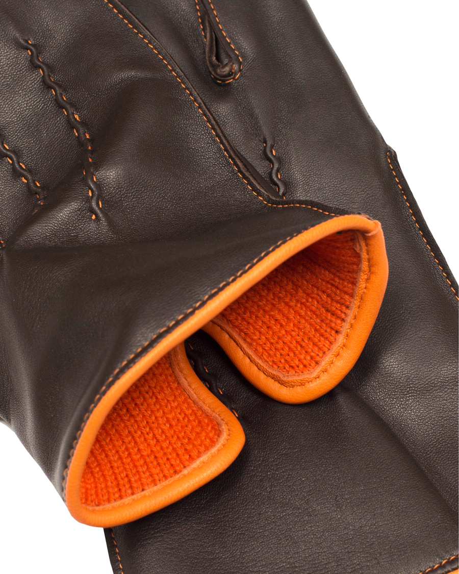 Homme | Dents The Heritage Collection Alnwick Hairsheep Glove Brown/Tangerine | Dents | The Heritage Collection Alnwick Hairsheep Glove Brown/Tangerine