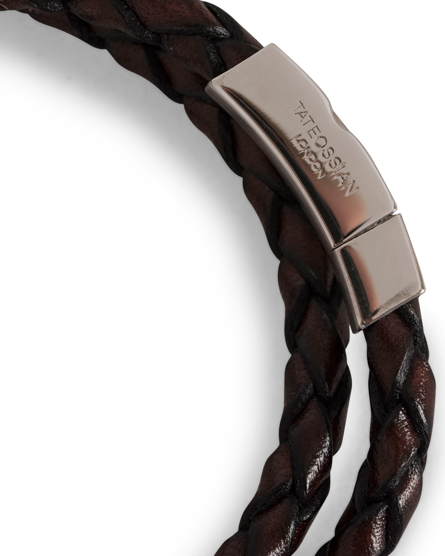 Homme | Tateossian Scoubidou Double Leather Bracelet Brown | Tateossian | Scoubidou Double Leather Bracelet Brown
