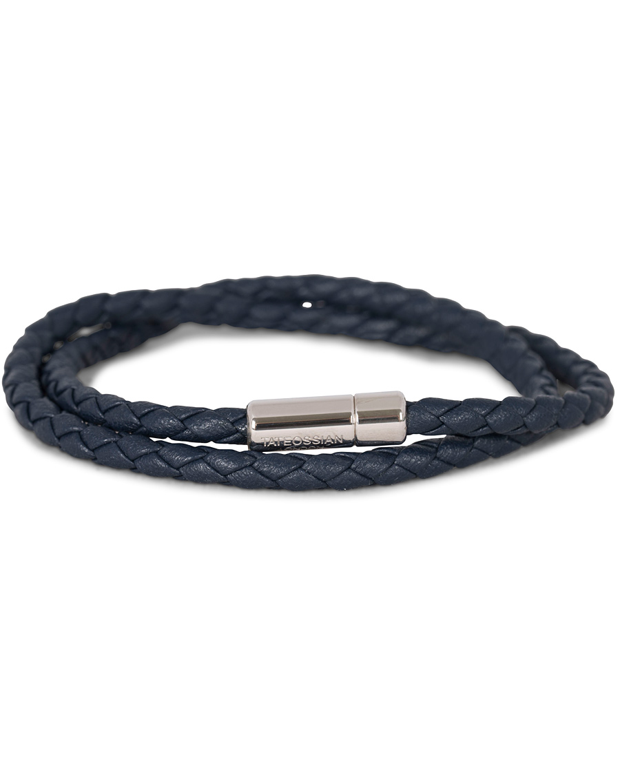 Homme | Tateossian Scoubidou Pop Leather Bracelet Navy | Tateossian | Scoubidou Pop Leather Bracelet Navy