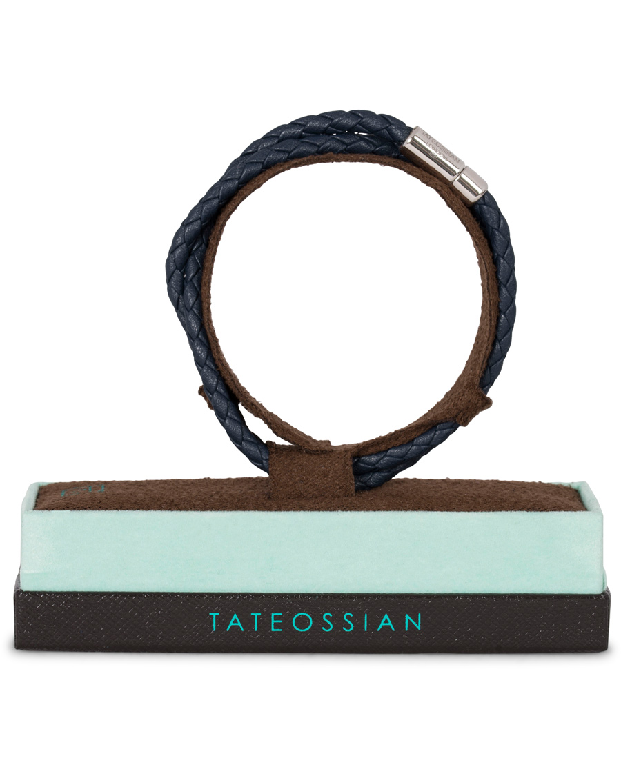 Homme | Tateossian Scoubidou Pop Leather Bracelet Navy | Tateossian | Scoubidou Pop Leather Bracelet Navy