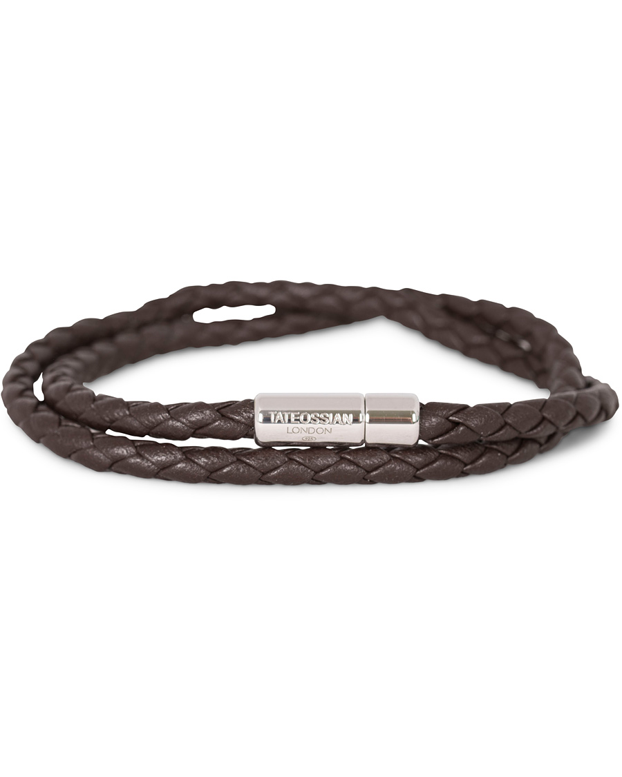Homme | Tateossian Scoubidou Pop Leather Bracelet Dark Brown | Tateossian | Scoubidou Pop Leather Bracelet Dark Brown