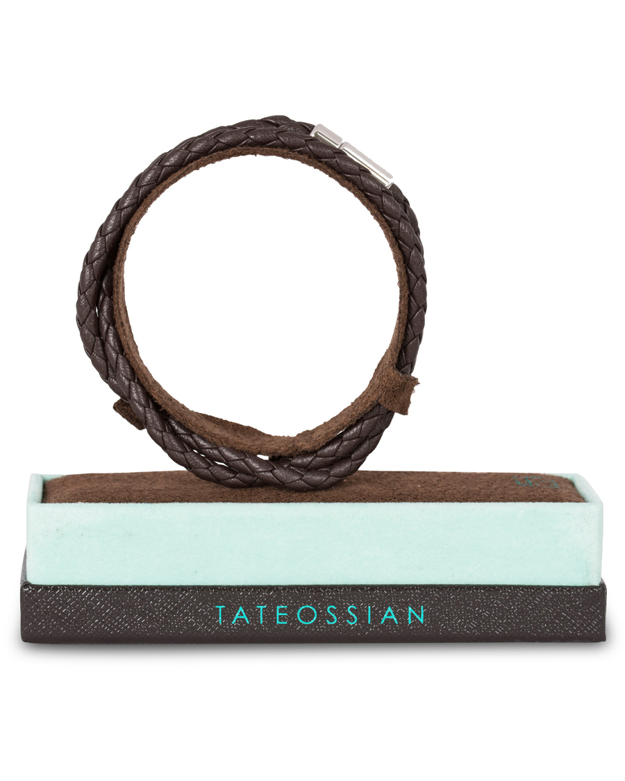 Homme | Tateossian Scoubidou Pop Leather Bracelet Dark Brown | Tateossian | Scoubidou Pop Leather Bracelet Dark Brown