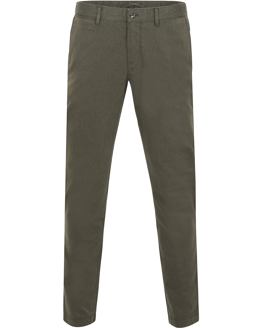 Homme | Pantalons | J.Lindeberg | Chaze Flannel Twill Chino Maori Green