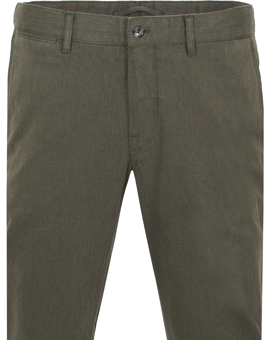 Homme | Pantalons | J.Lindeberg | Chaze Flannel Twill Chino Maori Green