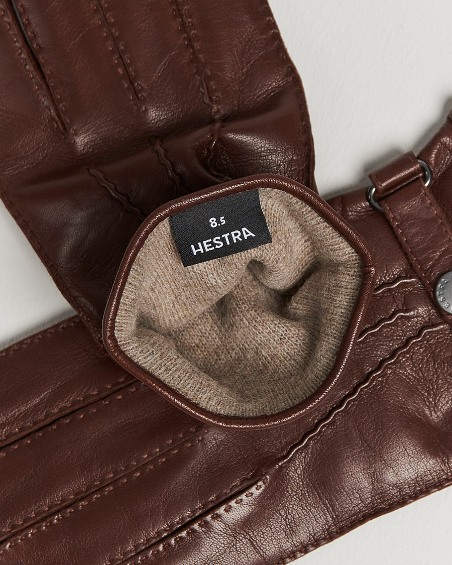 Homme | Accessoires chauds | Hestra | Jake Wool Lined Buckle Glove Chestnut