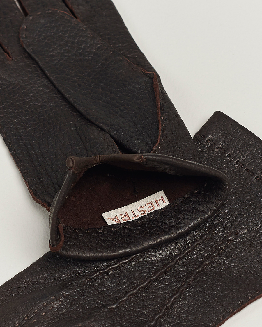 Homme | Hestra Peccary Handsewn Unlined Glove Espresso | Hestra | Peccary Handsewn Unlined Glove Espresso