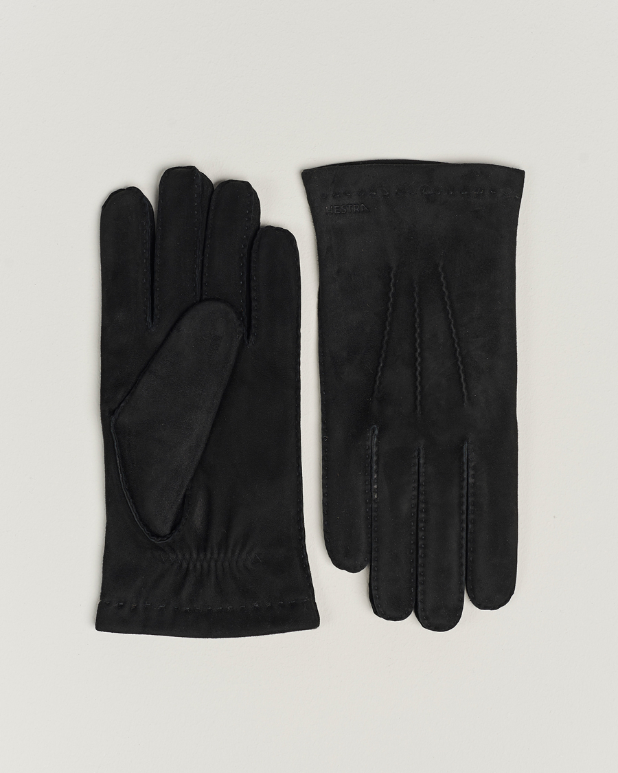 Homme | Gants | Hestra | Arthur Wool Lined Suede Glove Black