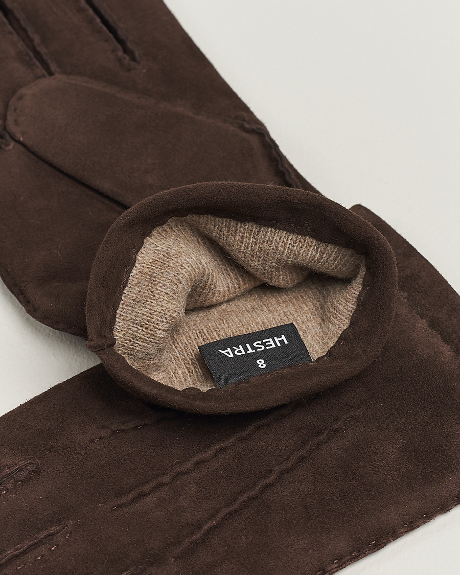 Homme | Gants | Hestra | Arthur Wool Lined Suede Glove Espresso
