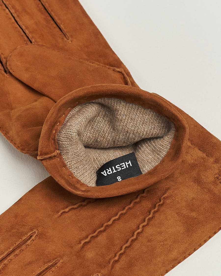 Homme | Sections | Hestra | Arthur Wool Lined Suede Glove Cognac