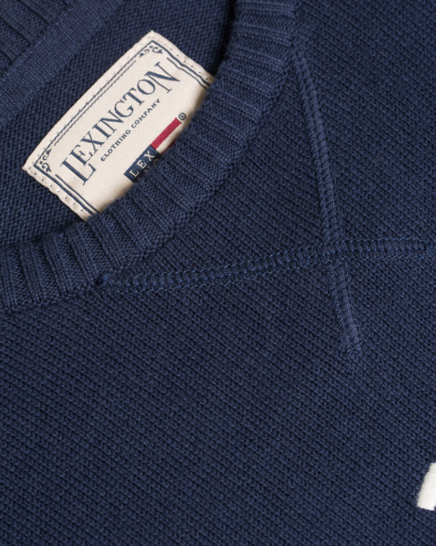Homme | Pulls Et Tricots | Lexington | Nelson Knitted Sweatshirt Deepest Blue