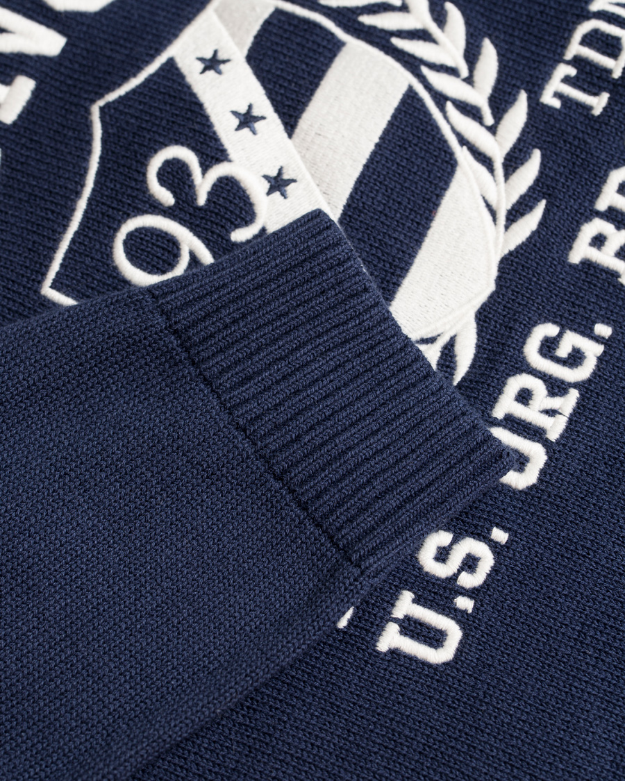 Homme | Pulls Et Tricots | Lexington | Nelson Knitted Sweatshirt Deepest Blue