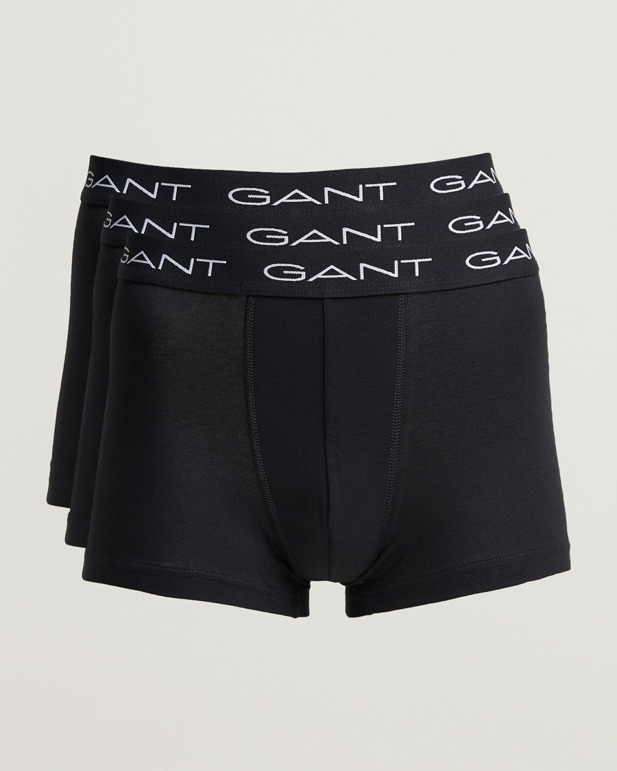 Homme | Sous-Vêtements Et Chaussettes | GANT | 3-Pack Trunk Boxer Black