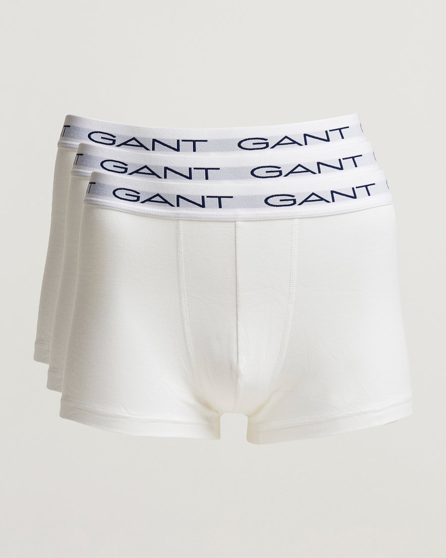 Homme | Sous-Vêtements Et Chaussettes | GANT | 3-Pack Trunk Boxer White