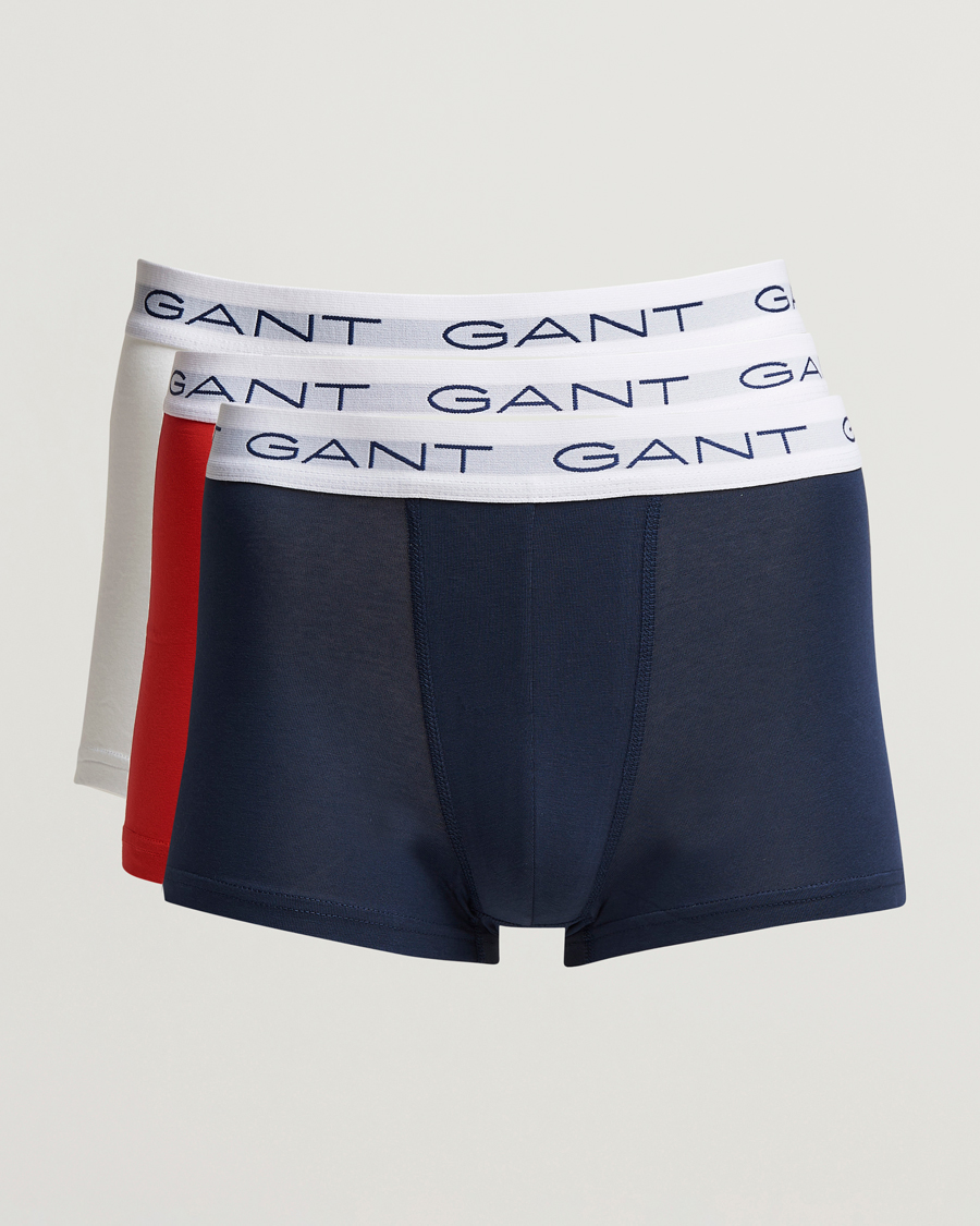 Homme | Sous-Vêtements Et Chaussettes | GANT | 3-Pack Trunk Boxer Red/Navy/White
