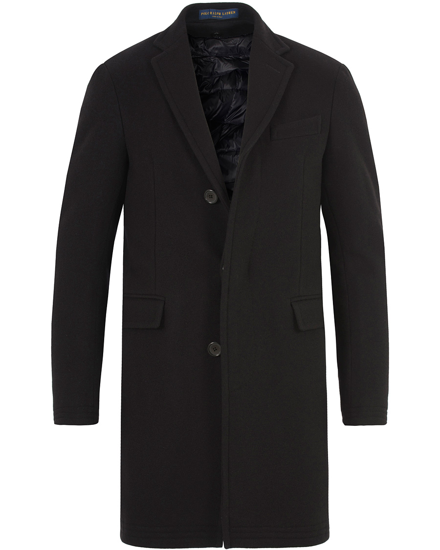 Homme | Manteaux Et Vestes | Polo Ralph Lauren | Clothing Solid Melton Wool Top Coat Black