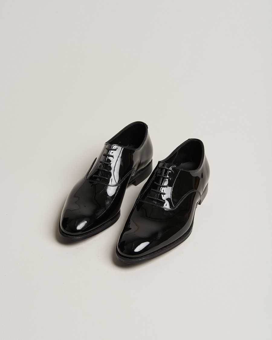 Homme | Chaussures En Cuir Verni | Crockett & Jones | Overton Oxfords Black Patent