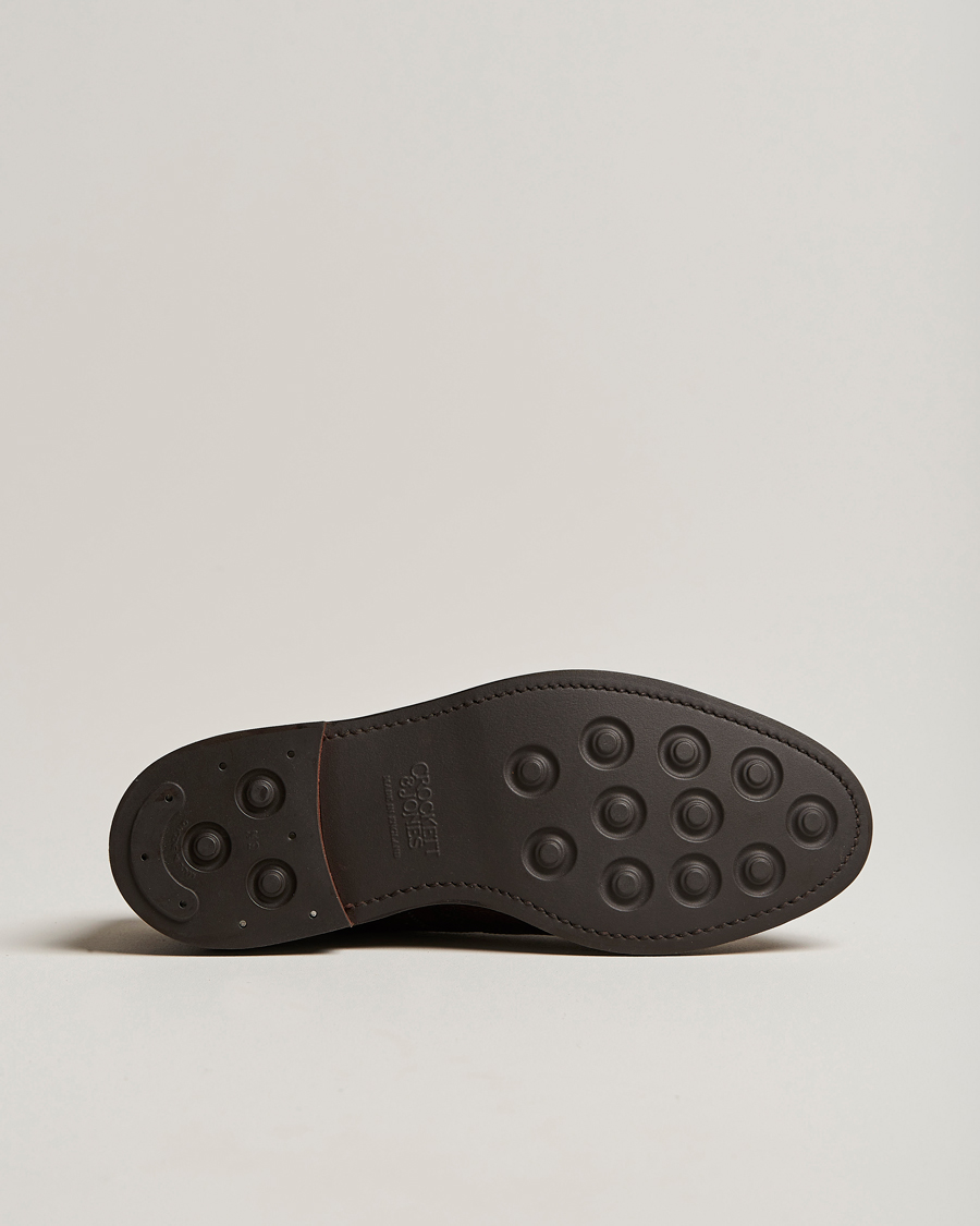 Homme | Richelieus | Crockett & Jones | Pembroke Derbys Dark Brown Grained Calf