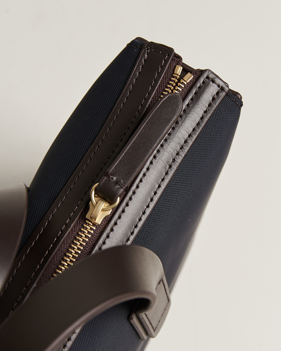 Homme | Mismo M/S Canvas Briefcase Navy/Dark Brown | Mismo | M/S Canvas Briefcase Navy/Dark Brown