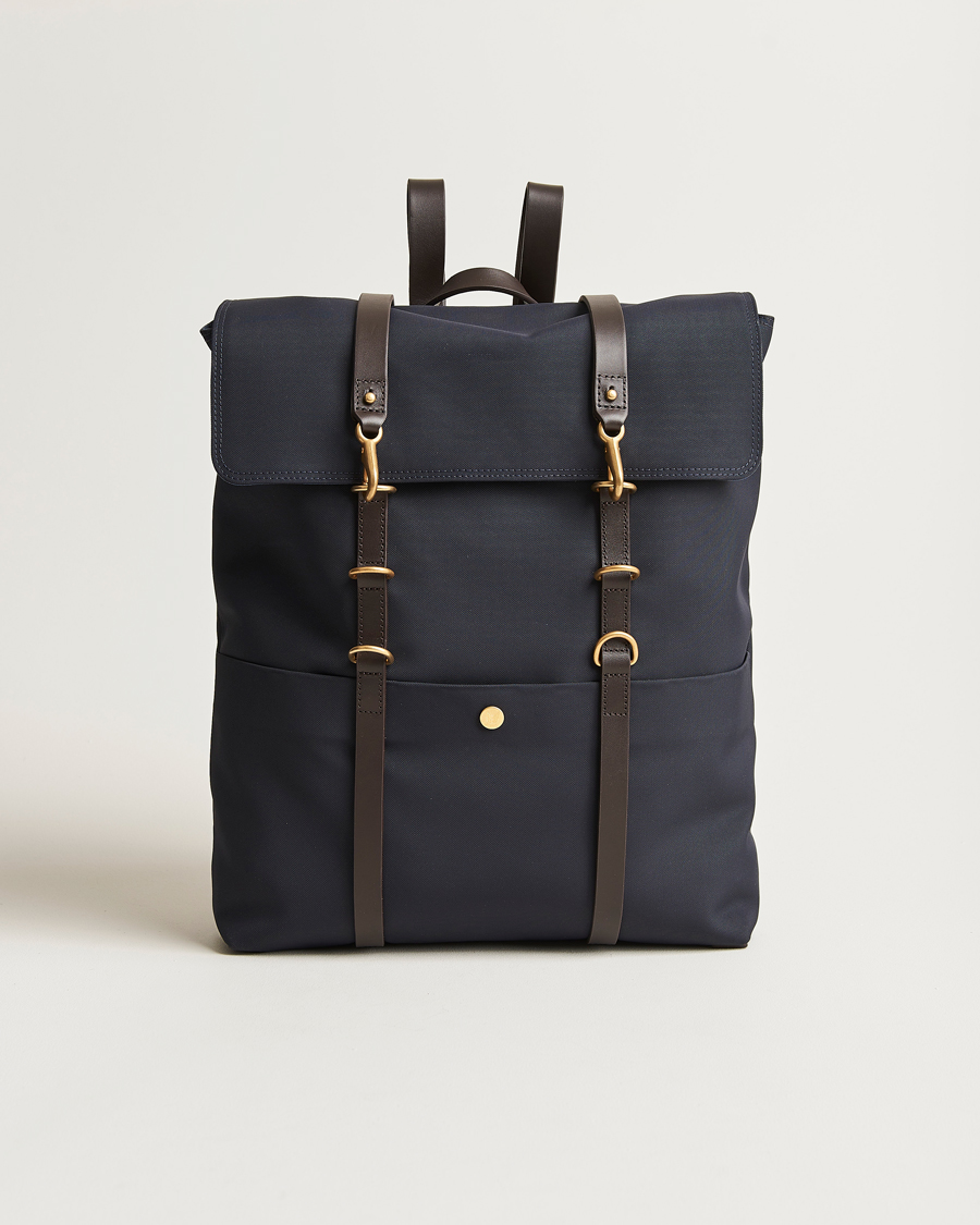Mismo M/S Nylon Backpack Navy/Dark Brown - Acheter Mismo
