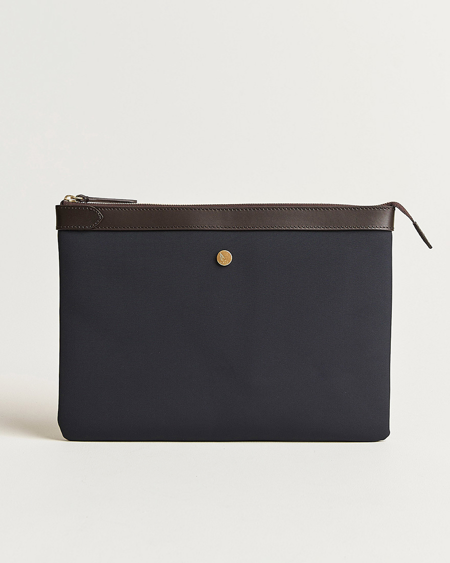 Homme | Sacs | Mismo | M/S Nylon Pouch Large Navy/Dark Brown