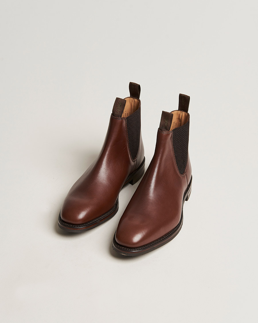 Homme | Handgjorda skor - Skoblockskampanj | Loake 1880 | Chatsworth Chelsea Boot Brown Waxy Leather