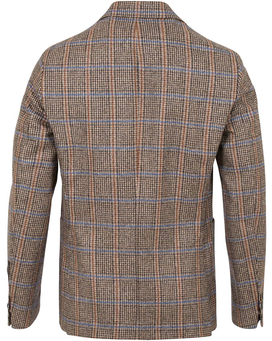 Homme | Blazers | Oscar Jacobson | Epic Check Fratelli Tallia Di Delfino Blazer Brown