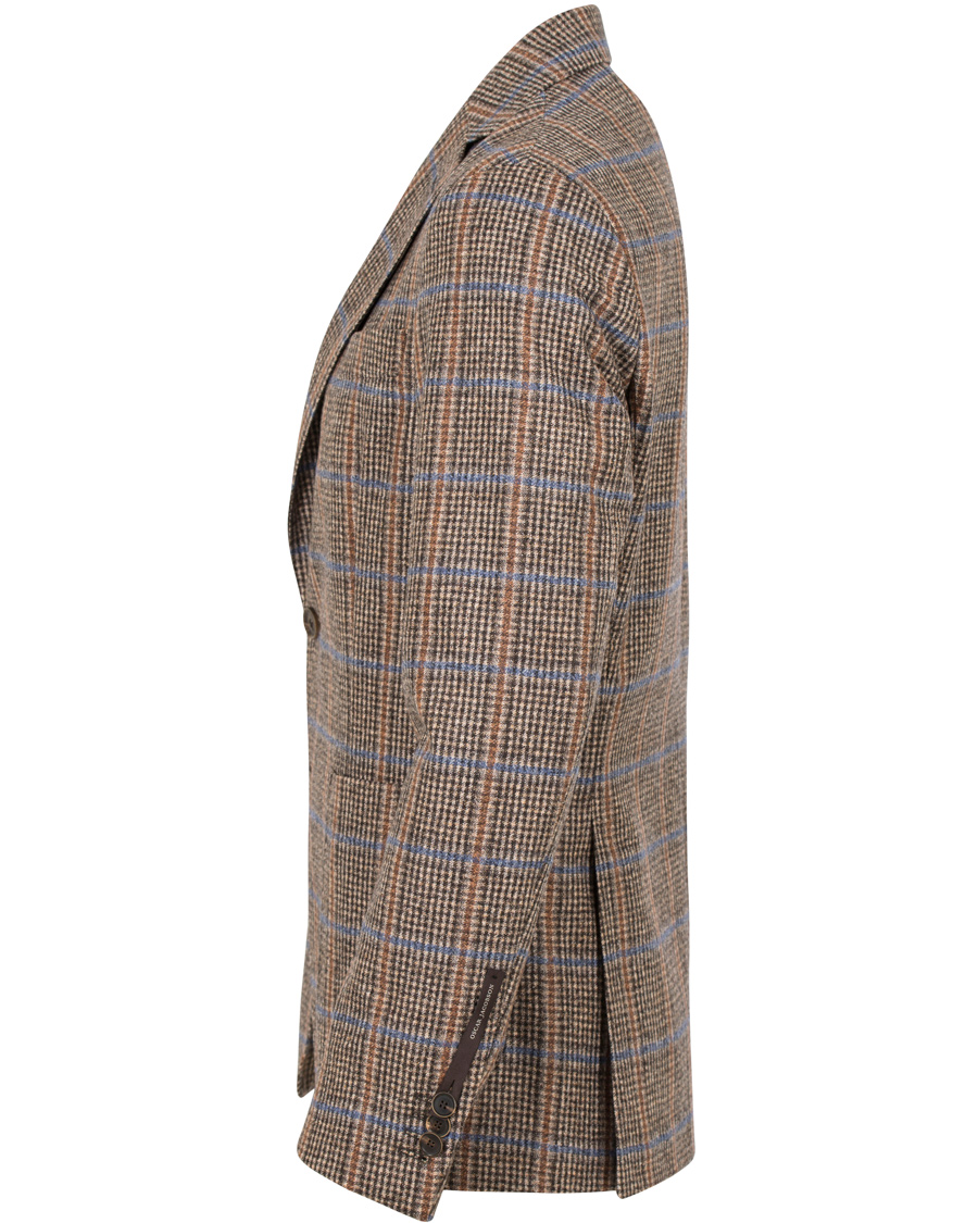 Homme | Blazers | Oscar Jacobson | Epic Check Fratelli Tallia Di Delfino Blazer Brown