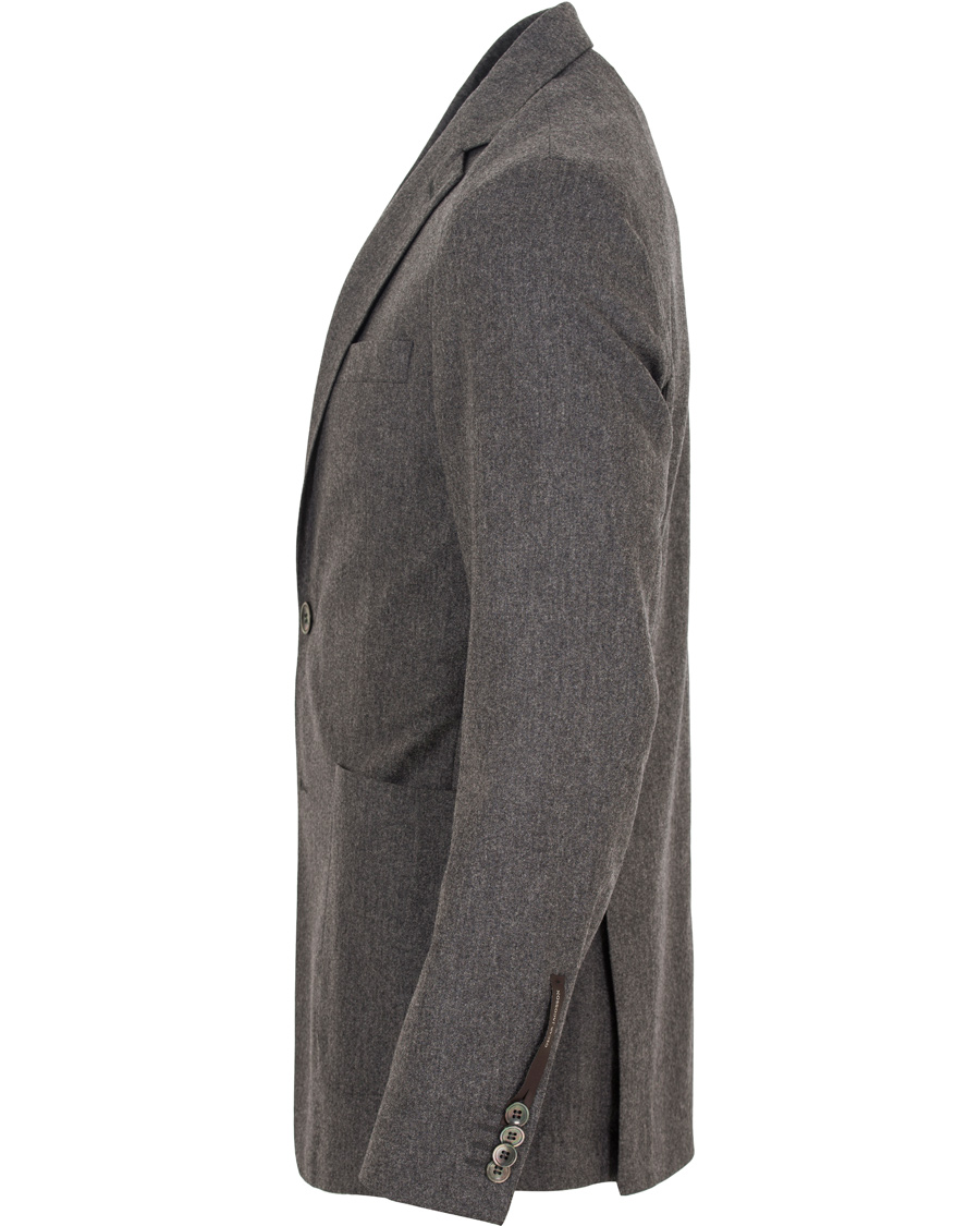 Homme | Blazers | Oscar Jacobson | Einar Flannel Blazer Dark Grey
