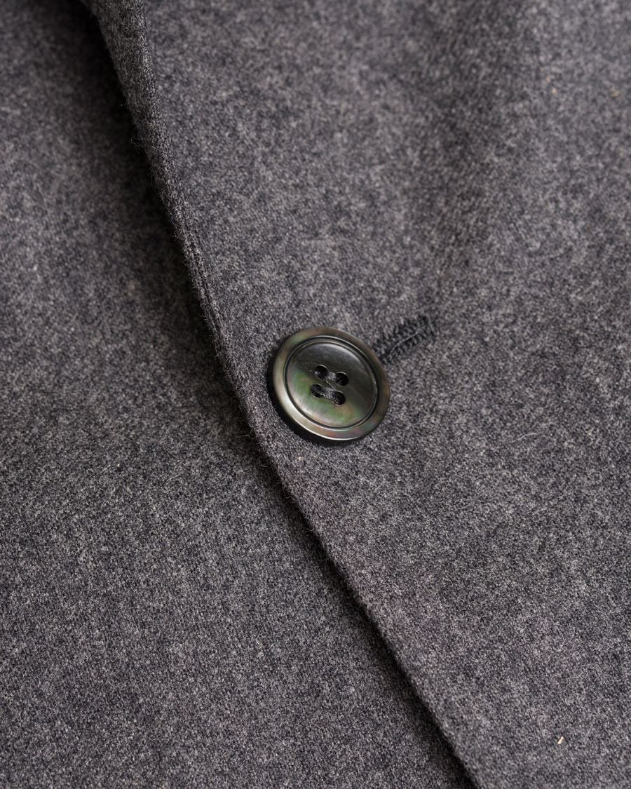 Homme | Blazers | Oscar Jacobson | Einar Flannel Blazer Dark Grey