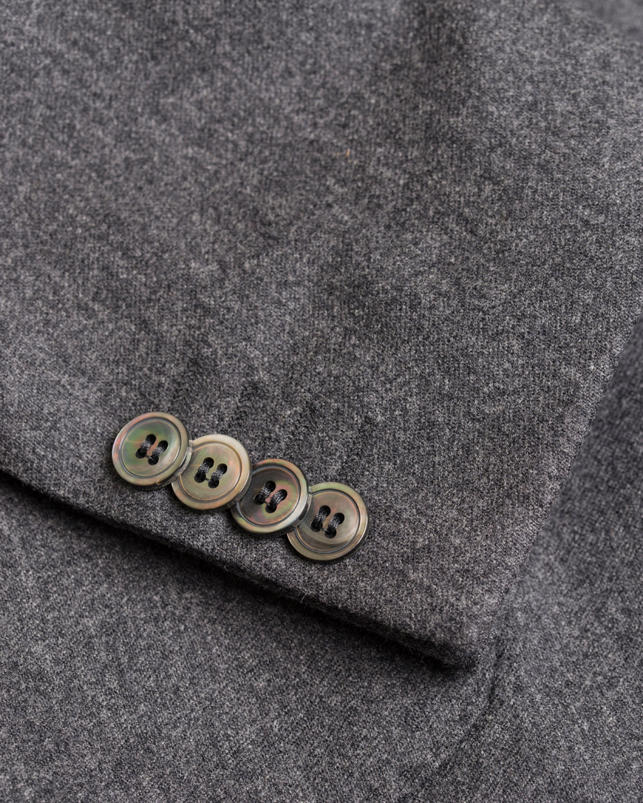 Homme | Blazers | Oscar Jacobson | Einar Flannel Blazer Dark Grey