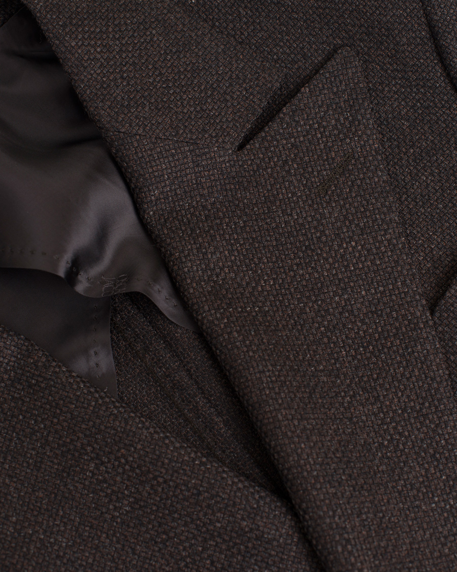 Homme | Blazers | Oscar Jacobson | Erik Double Breasted Super 120's Blazer Dark Brown