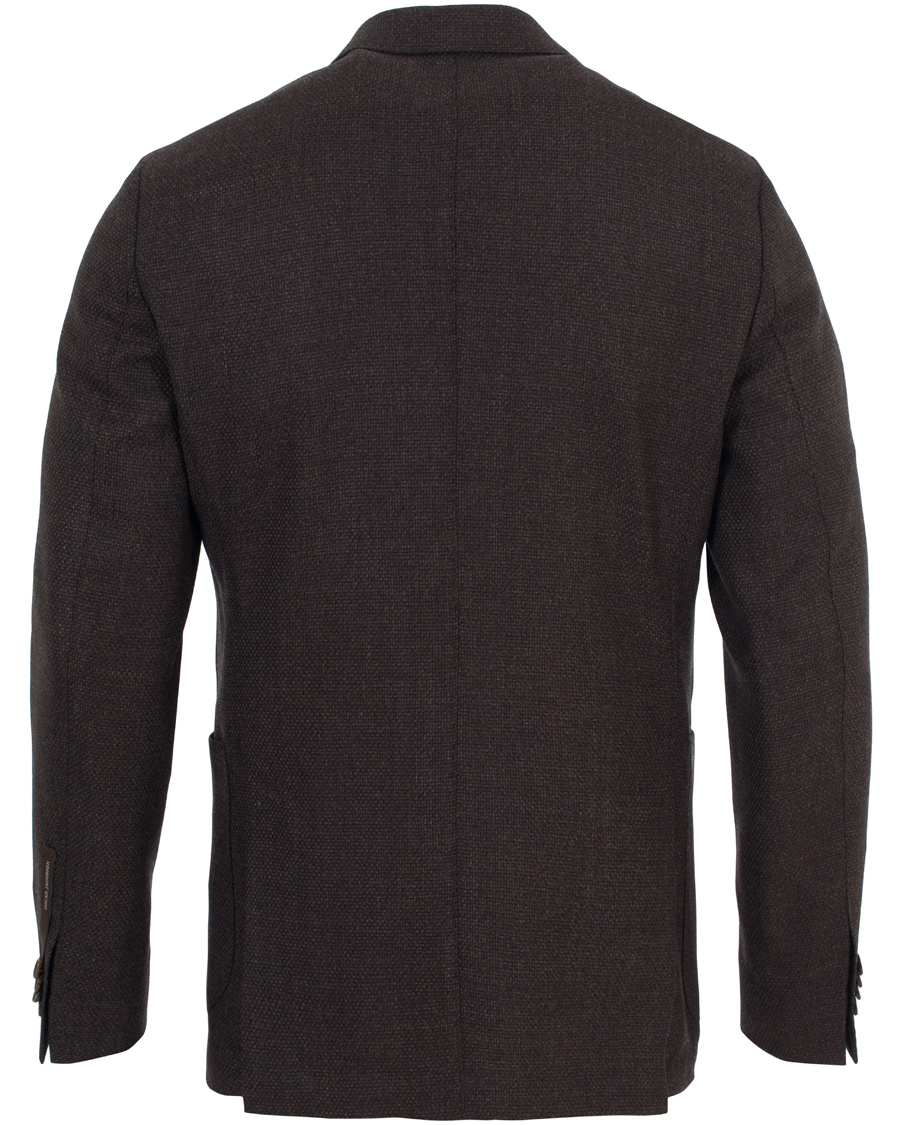 Homme | Blazers | Oscar Jacobson | Erik Double Breasted Super 120's Blazer Dark Brown