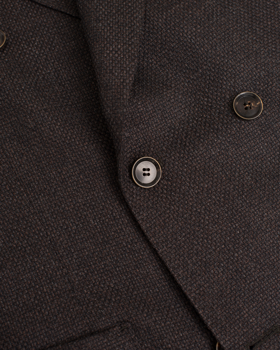 Homme | Blazers | Oscar Jacobson | Erik Double Breasted Super 120's Blazer Dark Brown