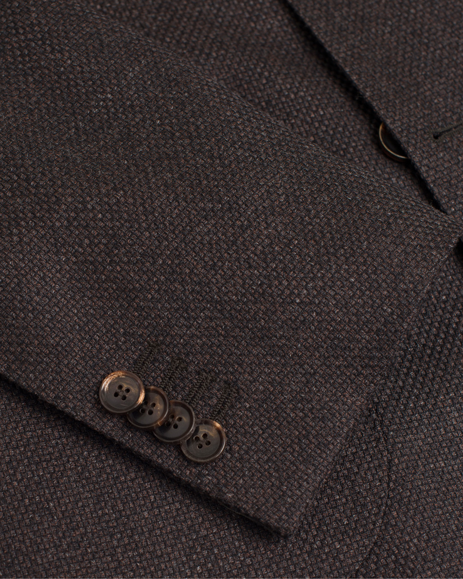 Homme | Blazers | Oscar Jacobson | Erik Double Breasted Super 120's Blazer Dark Brown