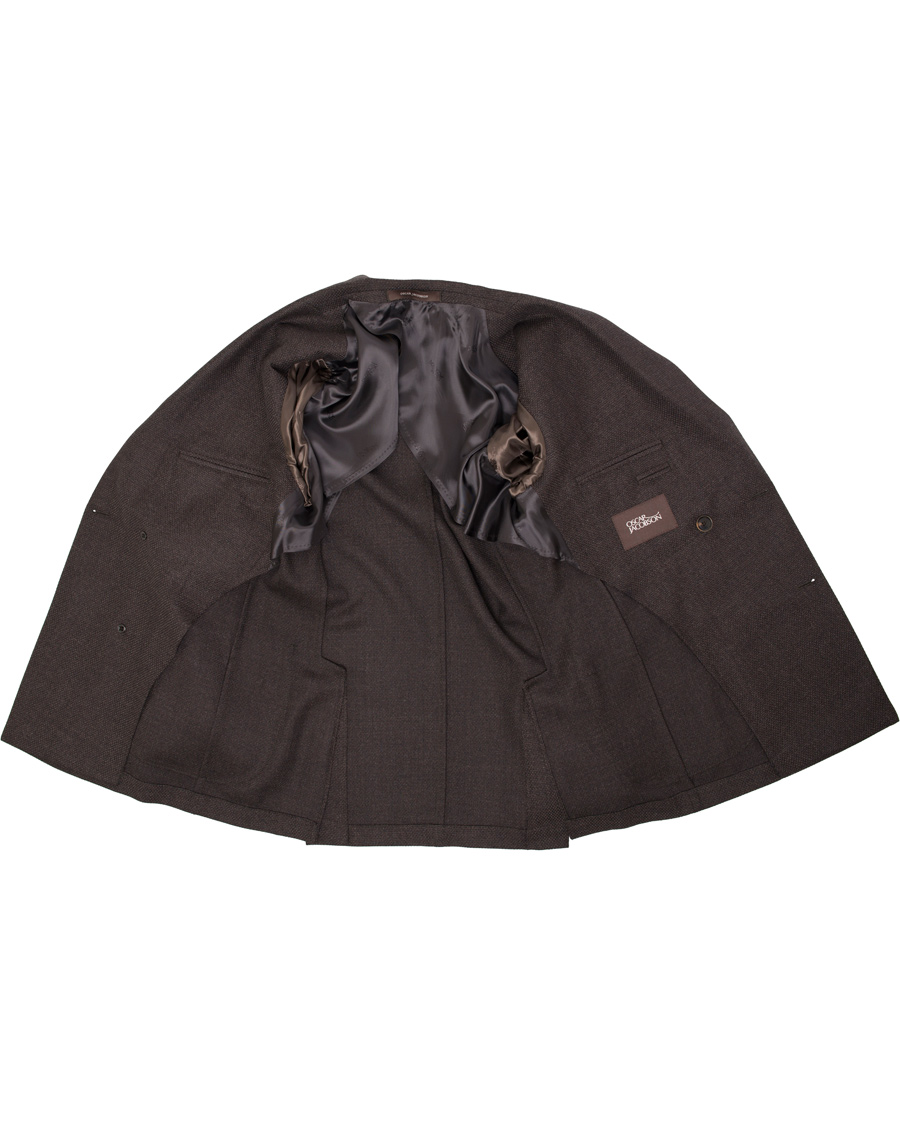 Homme | Blazers | Oscar Jacobson | Erik Double Breasted Super 120's Blazer Dark Brown