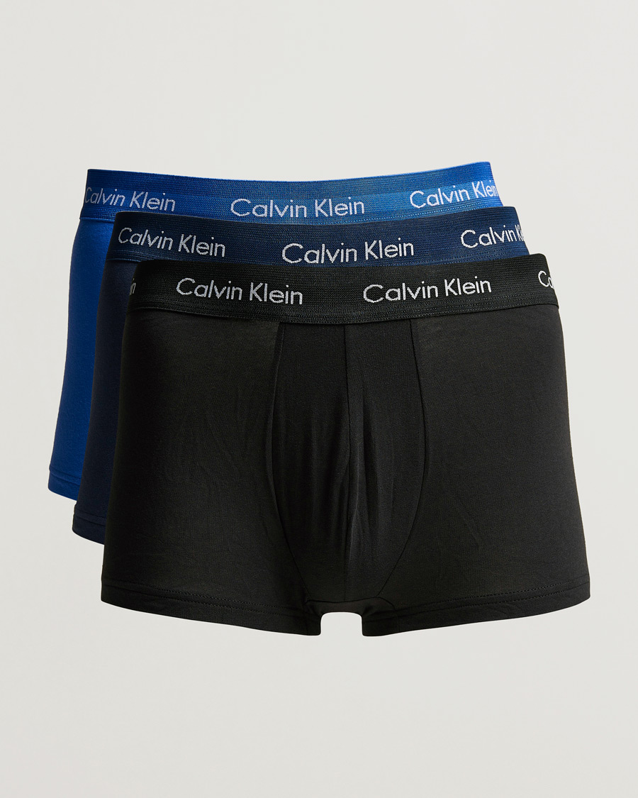 Homme | Sous-Vêtements Et Chaussettes | Calvin Klein | Cotton Stretch Low Rise Trunk 3-pack Blue/Black/Cobolt
